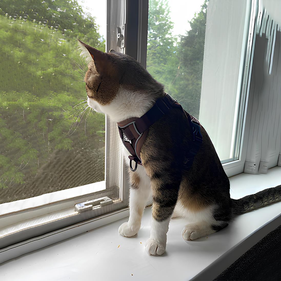 harnais pour chat marron