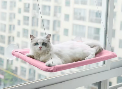 hamac pour chat rose