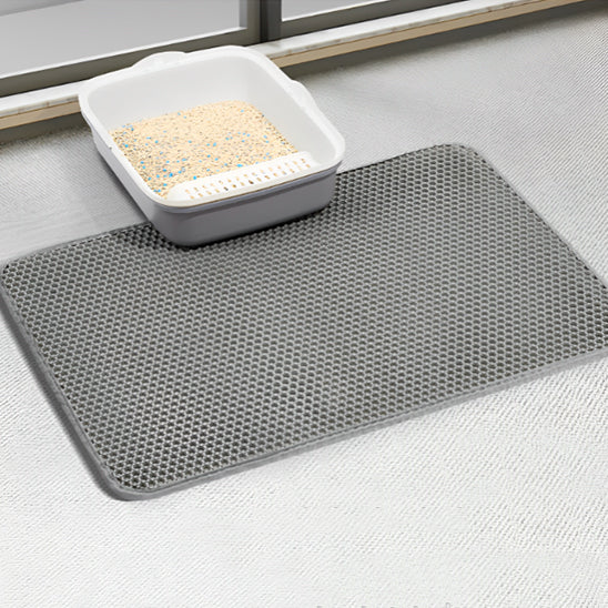 tapis litiere chat gris foncer
