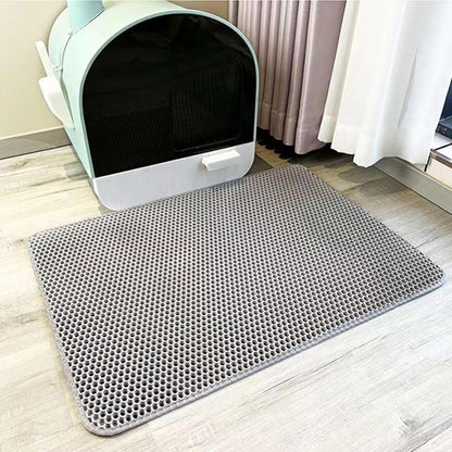 tapis litiere chat gris